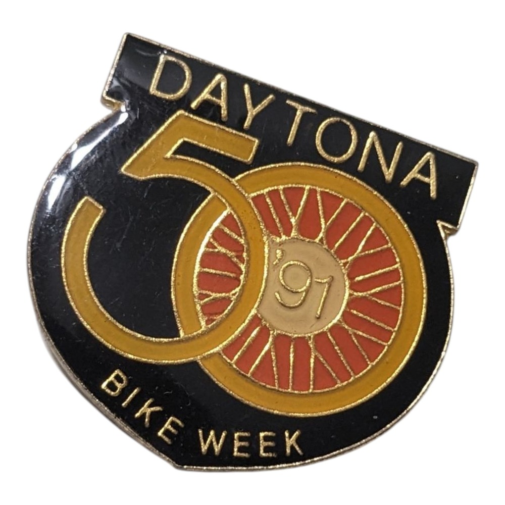 Daytona Bike‎ Week 1991 50th Anniversary Collectible Pin Biker Motorcycle